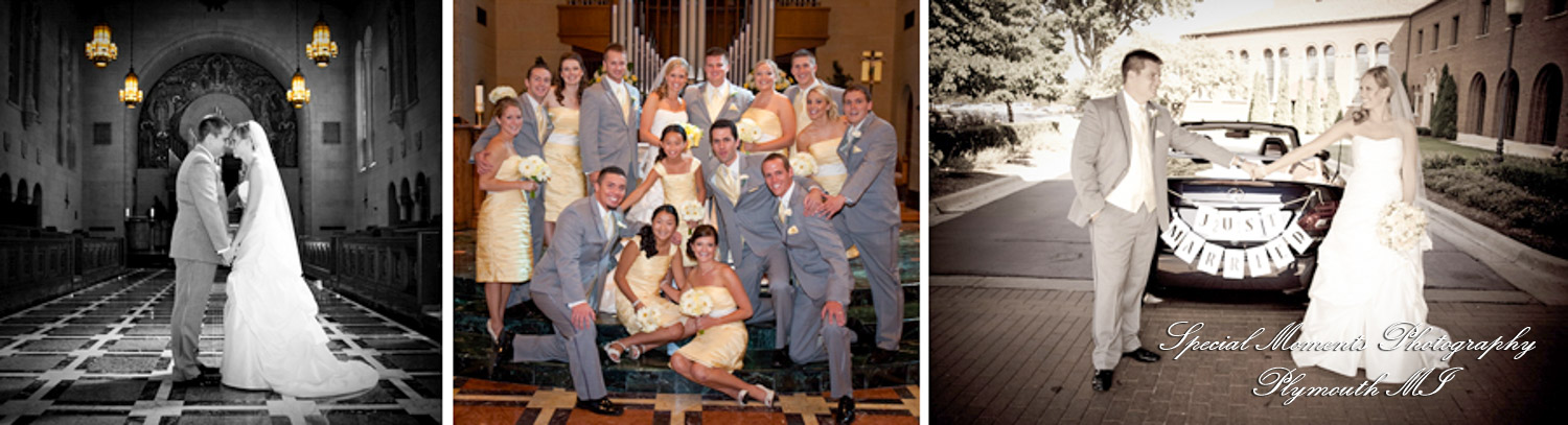 Lindsay & Mike at Ss. Mary & Joseph Chapel Plymouth MI wedding photograph