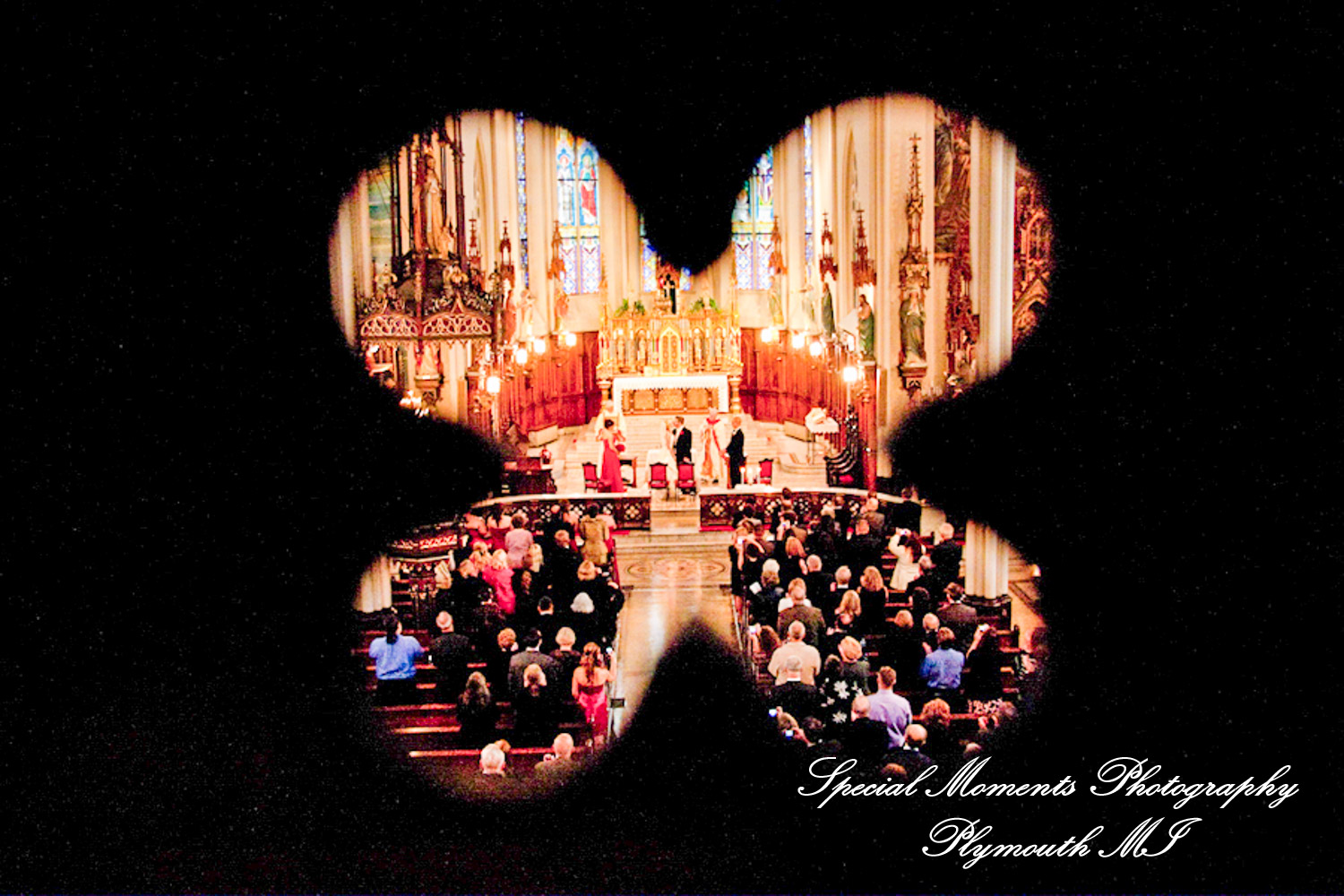 Ashley & Joe at St. Joseph Catholic Detroit MI wedding photograph