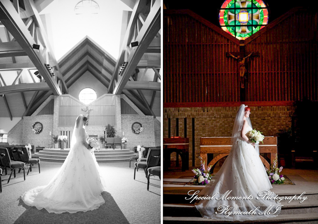 Jessica & Mike at St. Thomas a'Becket Catholic Church Canton MI wedding photograph