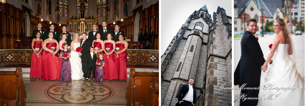 Ashley & Joe at St. Joseph Catholic Detroit MI wedding photograph