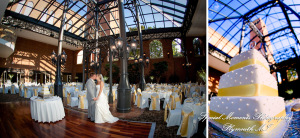 Lindsay & Mike at St. John's Resort Atrium Ballroom Plymouth MI wedding photograph