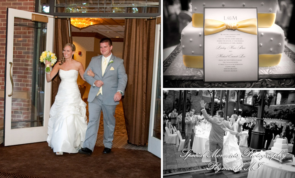 Lindsay & Mike at St. John's Resort Atrium Ballroom Plymouth MI wedding photograph