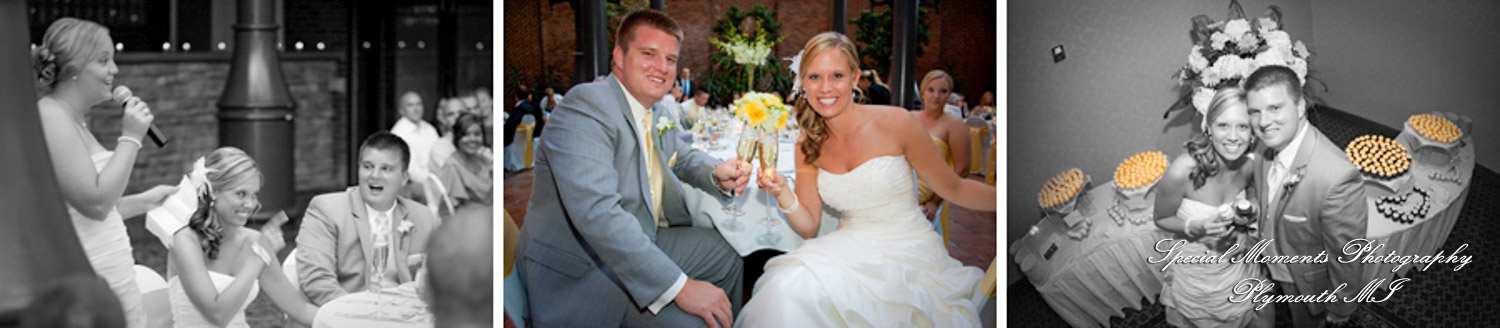 Lindsay & Mike at St. John's Resort Atrium Ballroom Plymouth MI wedding photograph