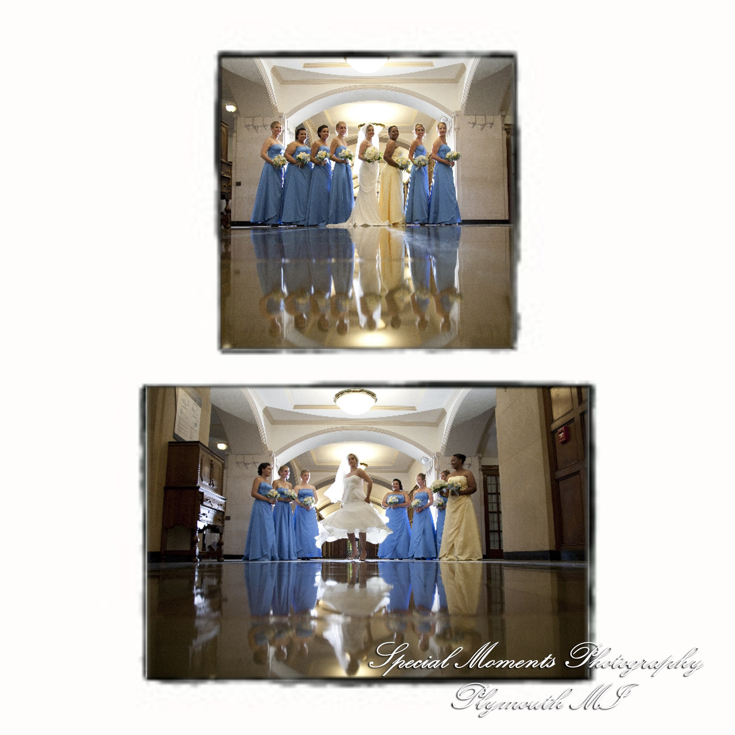 Kelly & Chris at Michigan League Ballroom Ann Arbor MI wedding photograph