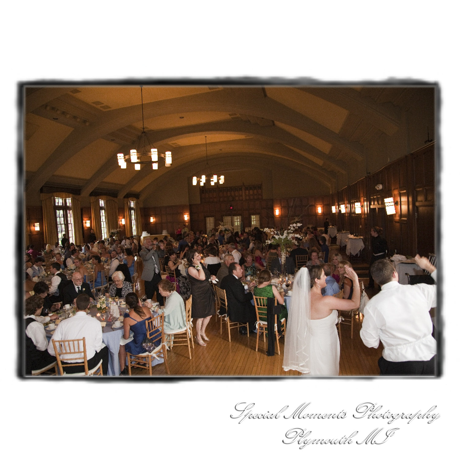 Kelly & Chris at Michigan League Ballroom Ann Arbor MI wedding photograph