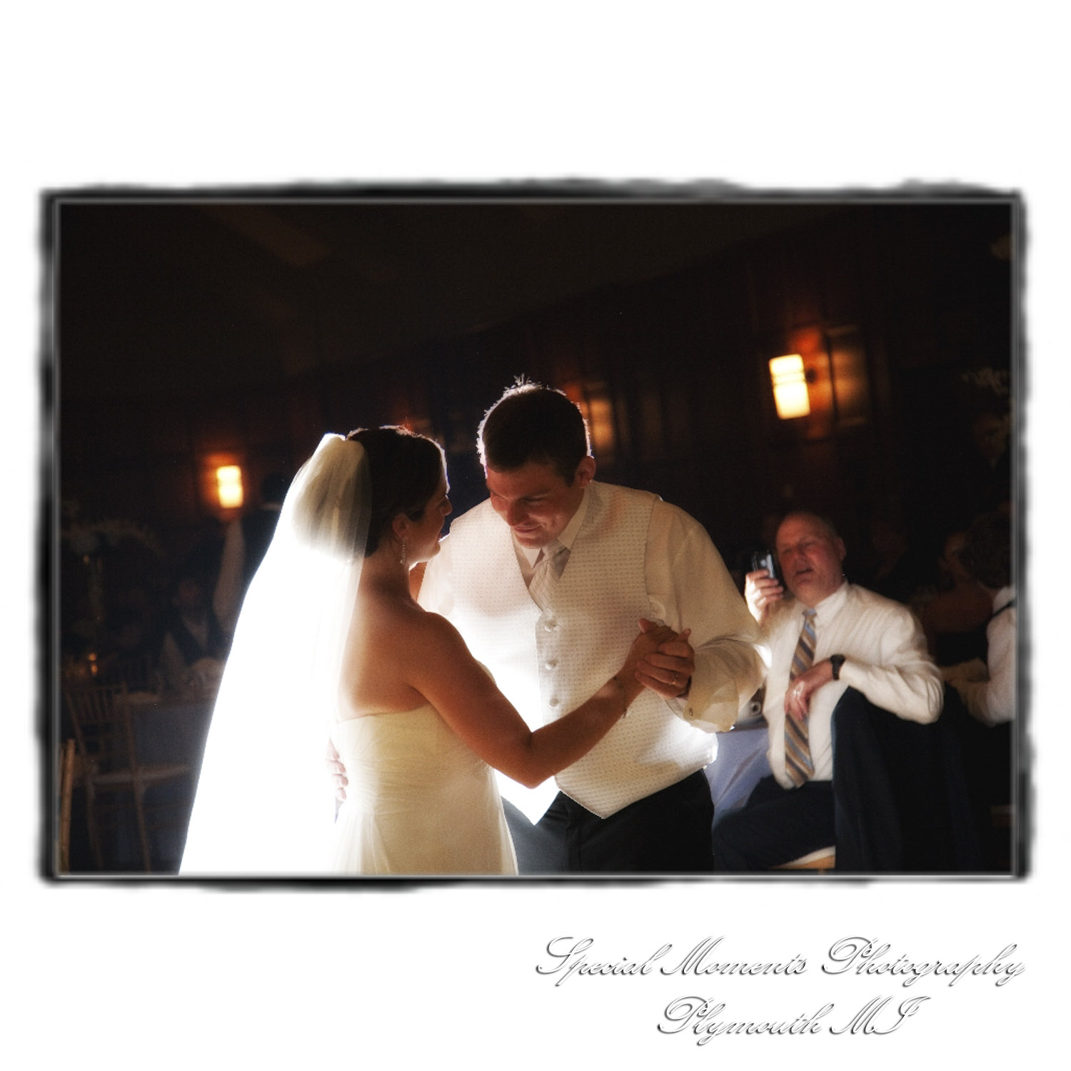 Kelly & Chris at Michigan League Ballroom Ann Arbor MI wedding photograph