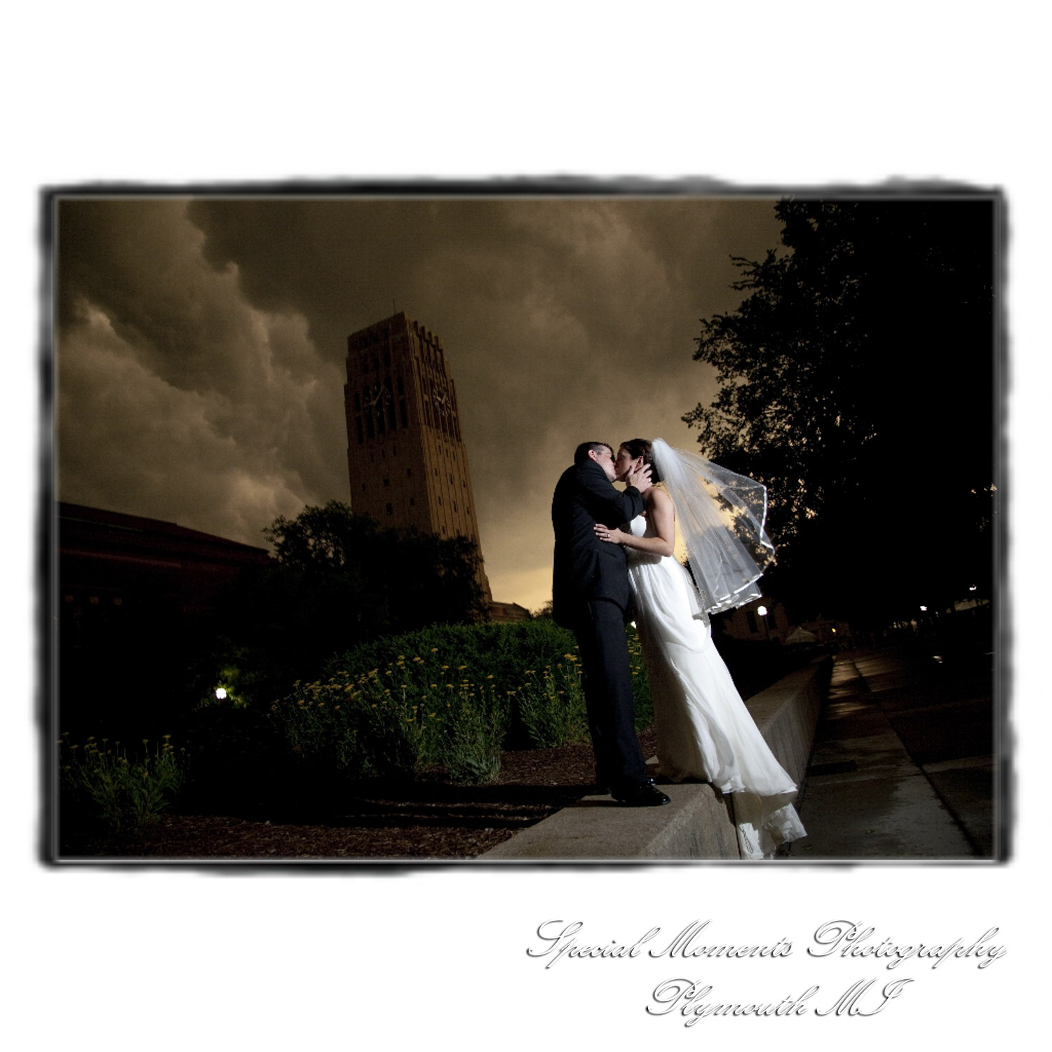 Kelly & Chris at Michigan League Ballroom Ann Arbor MI wedding photograph