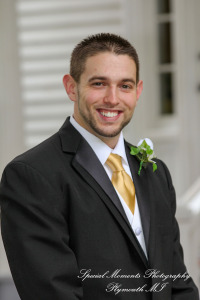 Stephanie & Josh at Mill Race Village Church Northville MI wedding photograph