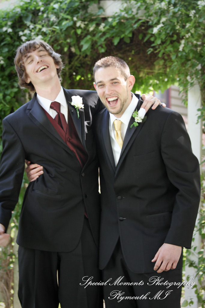 Stephanie & Josh at Mill Race Village Church Northville MI wedding photograph