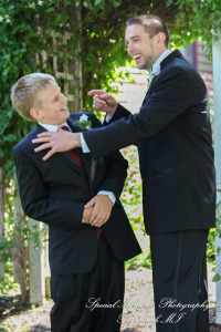 Stephanie & Josh at Mill Race Village Church Northville MI wedding photograph