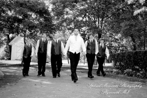 Stephanie & Josh at Mill Race Village Church Northville MI wedding photograph