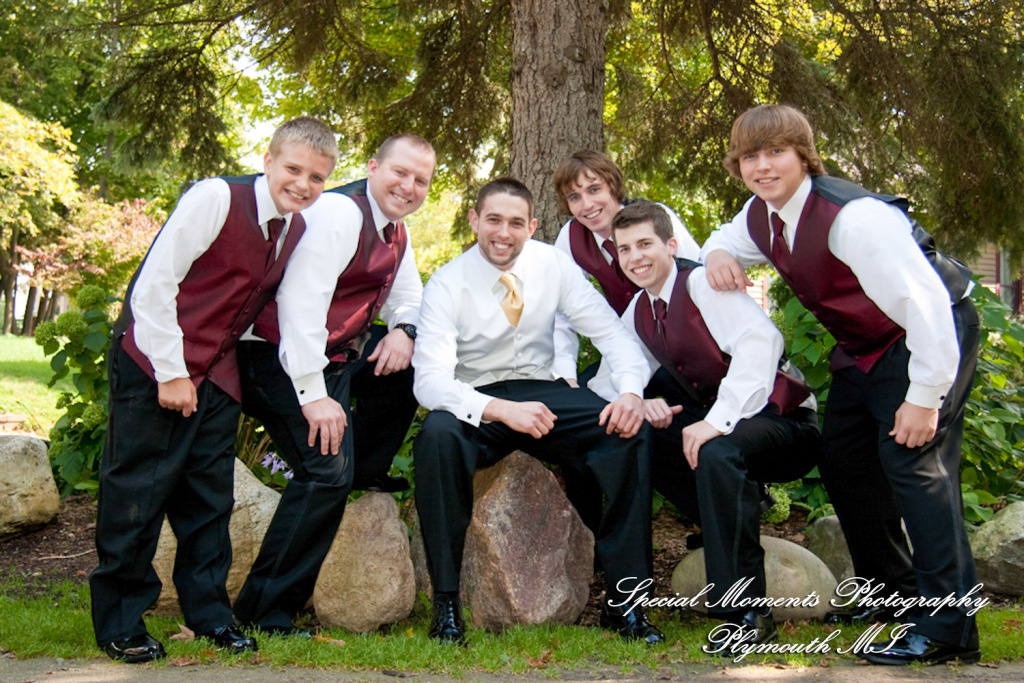 Stephanie & Josh at Mill Race Village Church Northville MI wedding photograph