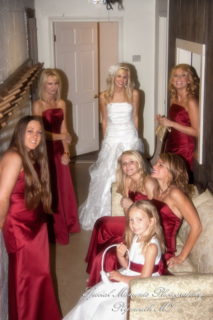 Stephanie & Josh at Mill Race Village Church Northville MI wedding photograph