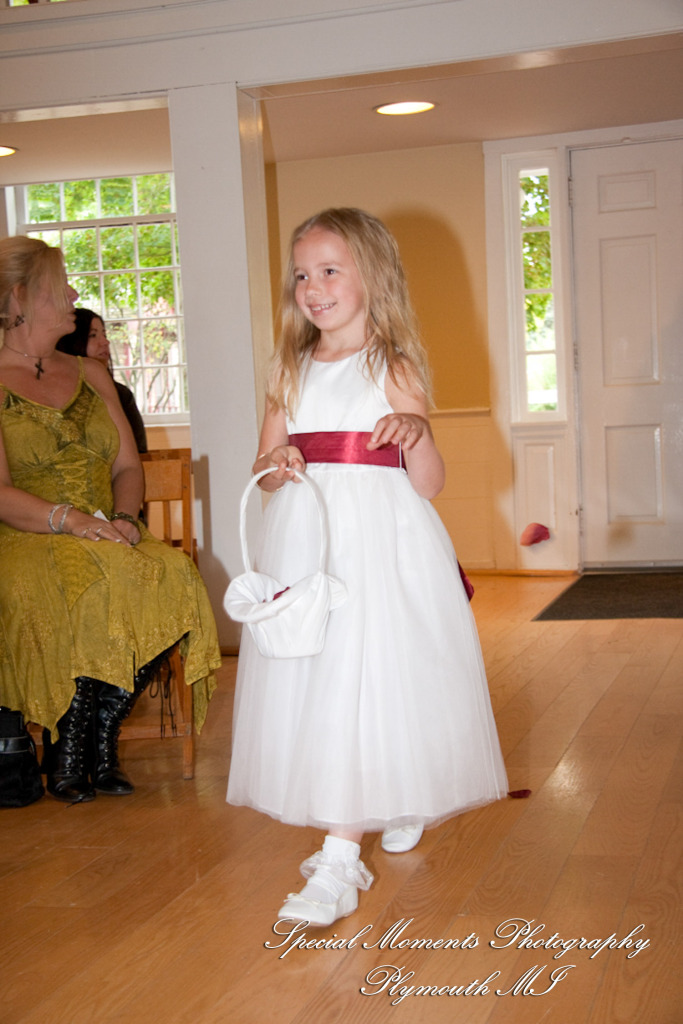 Stephanie & Josh at Mill Race Village Church Northville MI wedding photograph