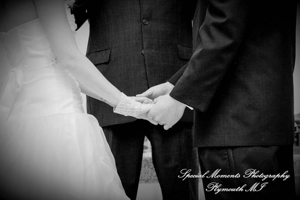 Stephanie & Josh at Mill Race Village Church Northville MI wedding photograph