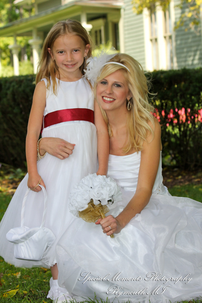 Stephanie & Josh at Mill Race Village Church Northville MI wedding photograph