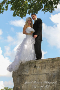 Stephanie & Josh at Mill Race Village Church Northville MI wedding photograph