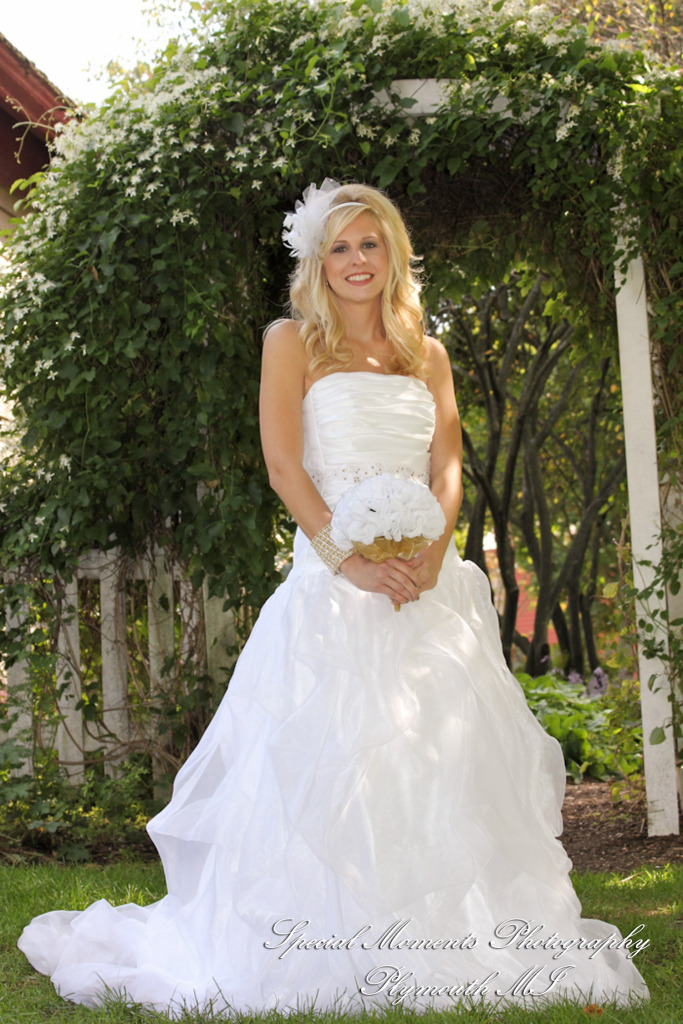 Stephanie & Josh at Mill Race Village Church Northville MI wedding photograph