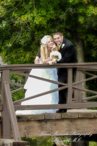 Stephanie & Josh at Mill Race Village Church Northville MI wedding photograph