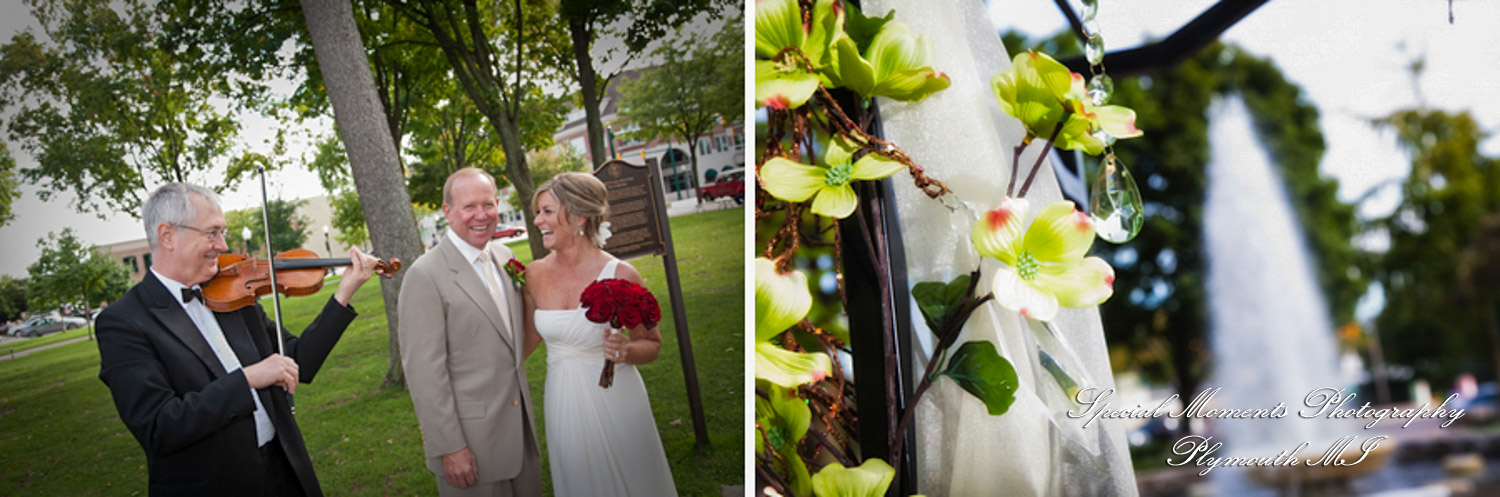 Paula & Peter at Kellogg Park Plymouth MI wedding photograph