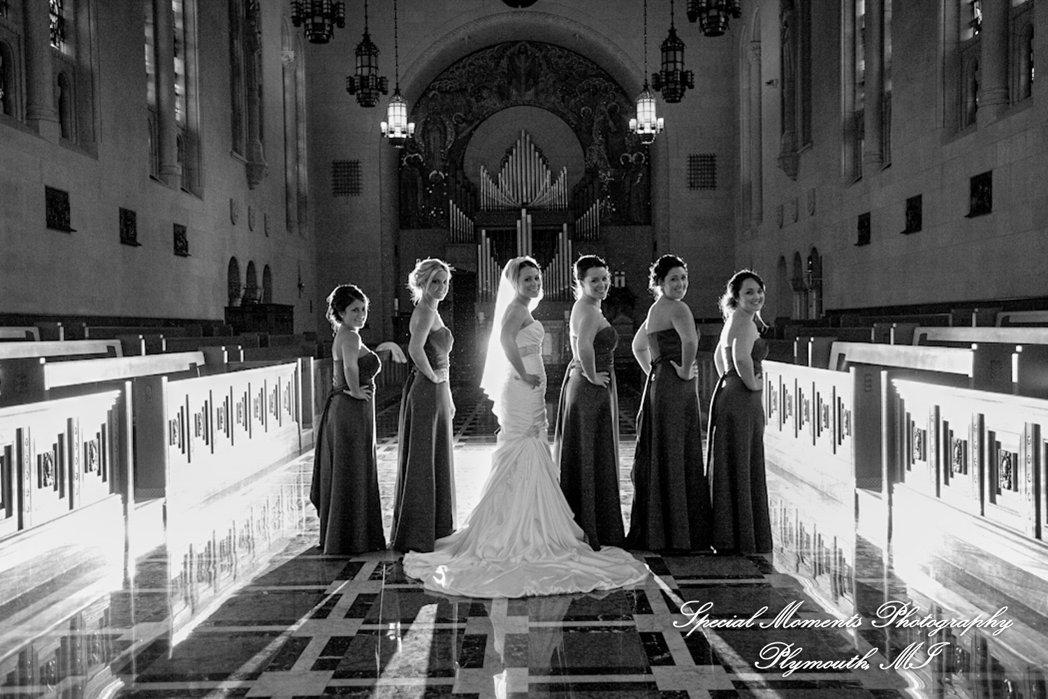 Melissa & Mike at Ss. Mary & Joseph Chapel Plymouth MI wedding photograph