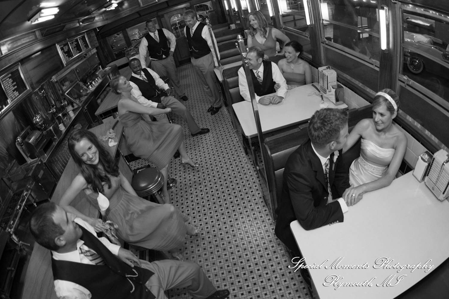 Erin & Patrick at Henry Ford Museum Dearborn MI wedding photograph