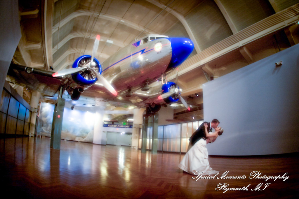Erin & Patrick at Henry Ford Museum Dearborn MI wedding photograph