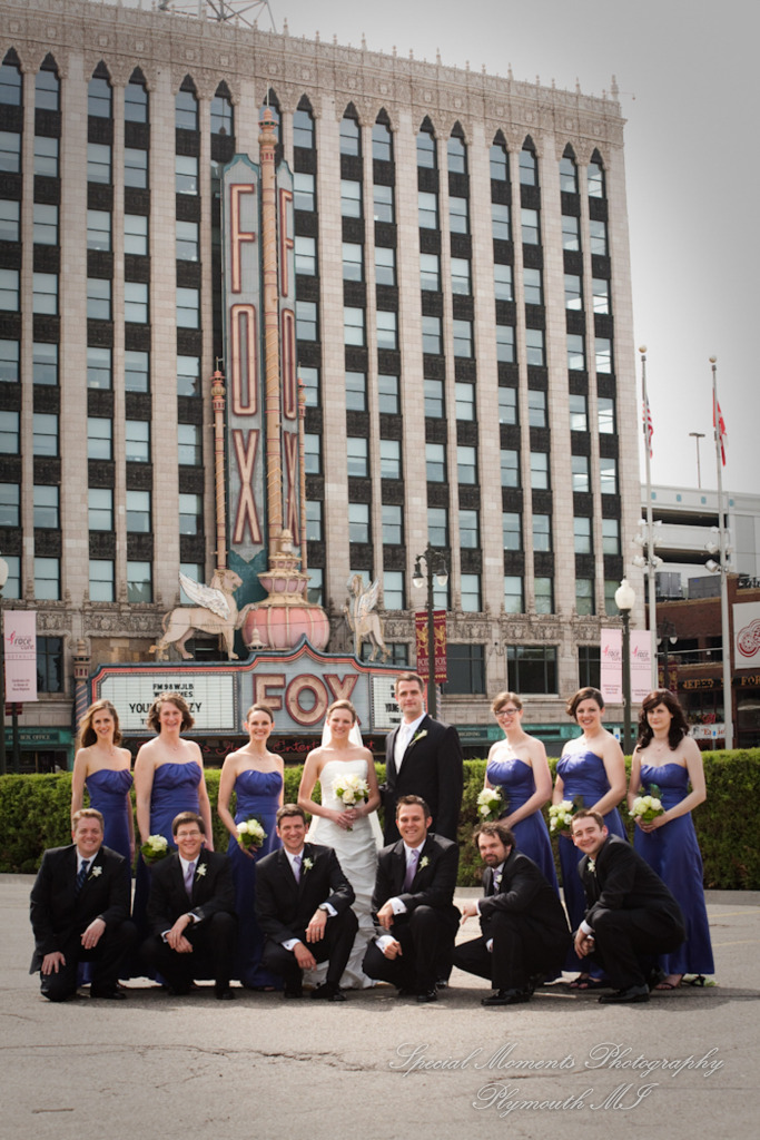 Downtown Detroit MI wedding photograph