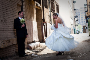Downtown Detroit MI wedding photograph