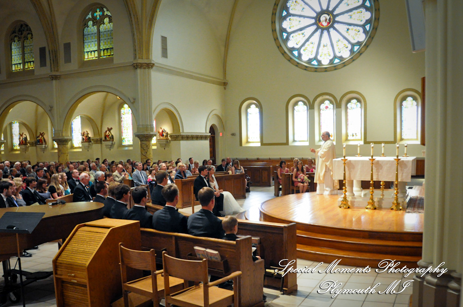 Amanda & Charlie at St. Thomas the Apostle Catholic Church Ann Arbor MI wedding photography