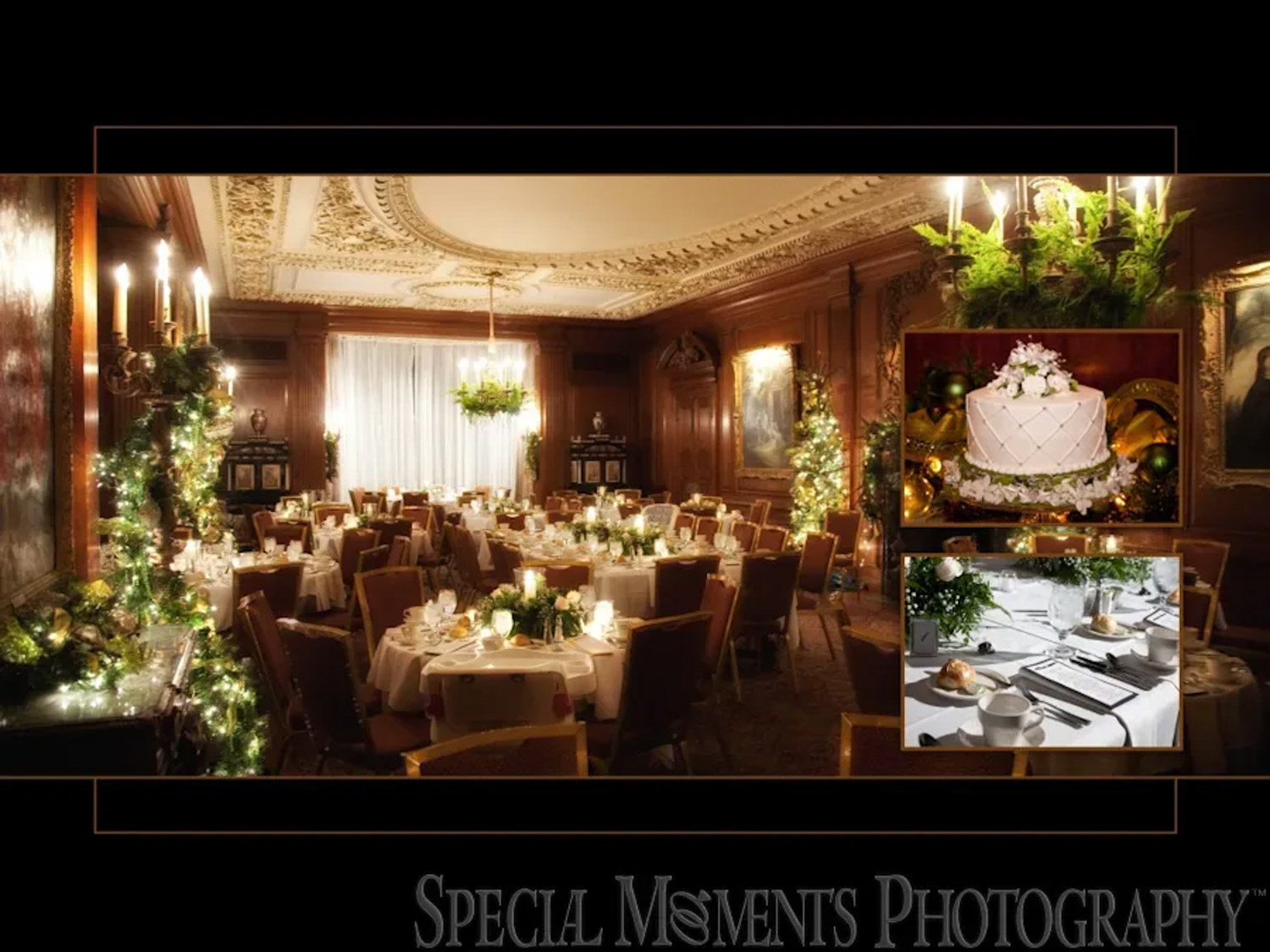 Coffee Table Design - Lou & Brian at Meadow Brook Hall Rochester MI wedding album photograph