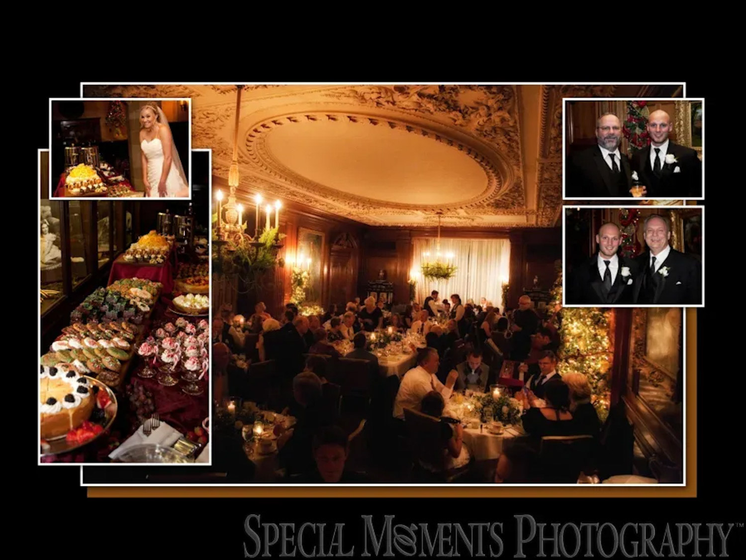 Coffee Table Design - Lou & Brian at Meadow Brook Hall Rochester MI wedding album photograph