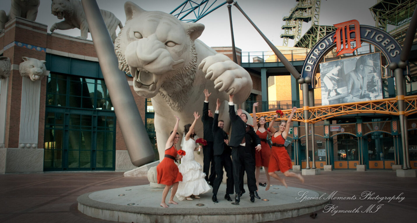 Comerica Park Detroit MI wedding photograph