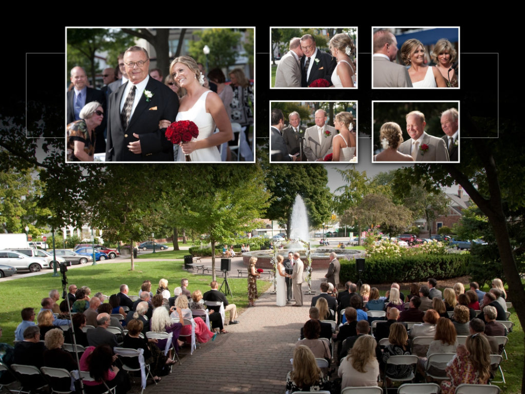 Coffee Table Design - Peter & Paula at Fiamma Grill Plymouth MI wedding album photography