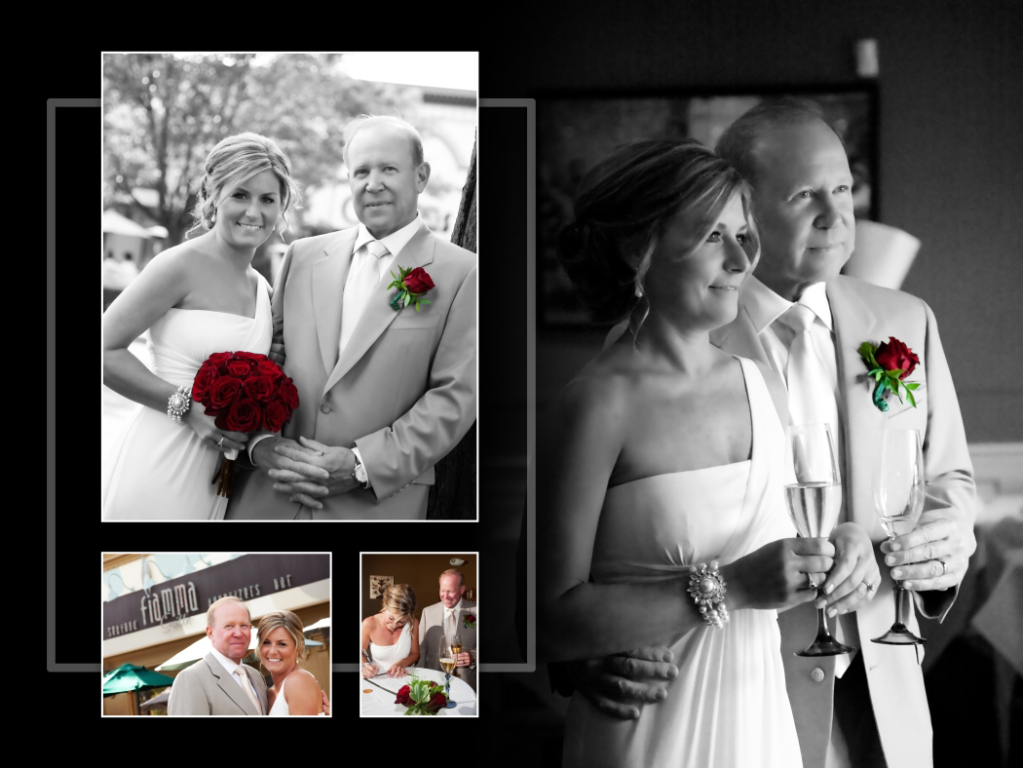 Coffee Table Design - Peter & Paula at Fiamma Grill Plymouth MI wedding album photography