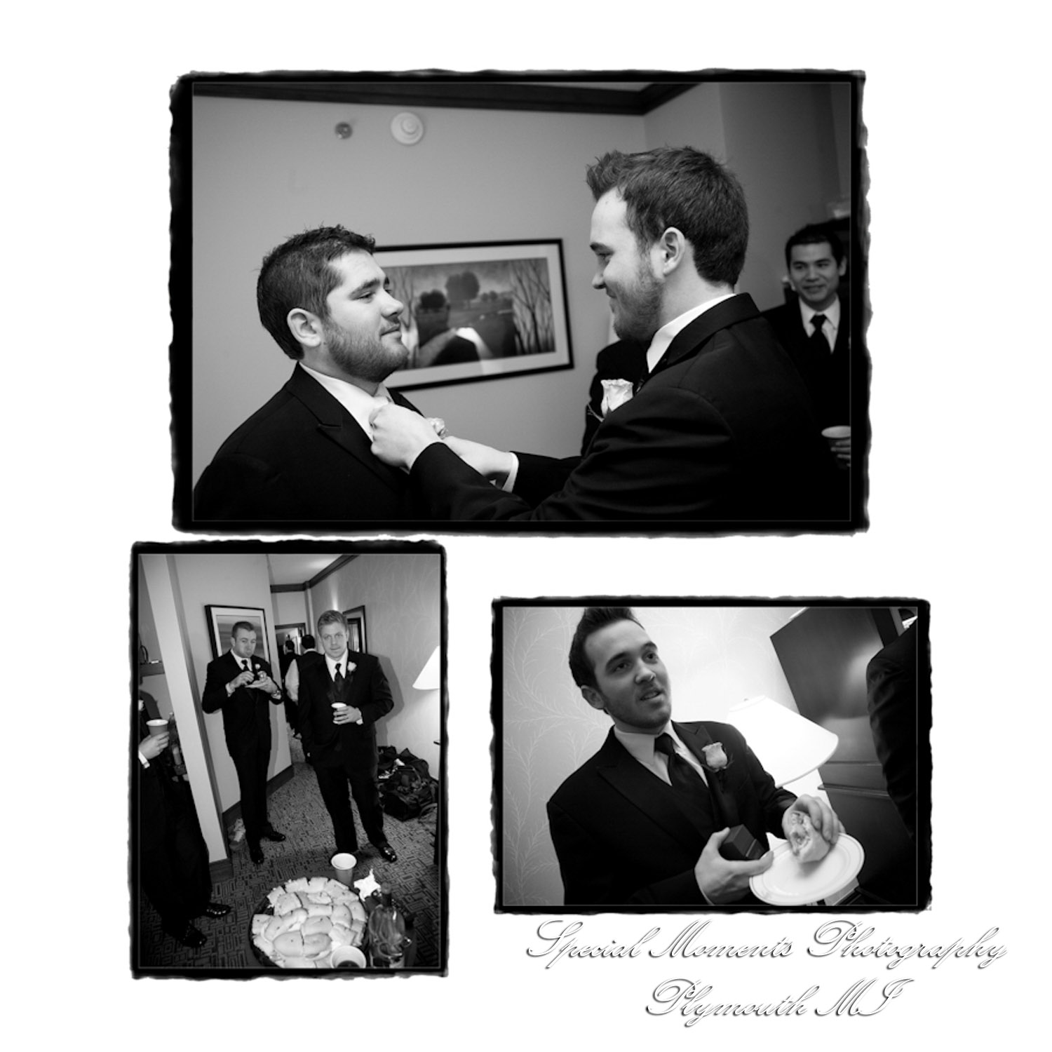 Fine Art Vintage Design - Melissa & Michael at St. John's Resort Grande Ballroom Plymouth MI wedding album photography