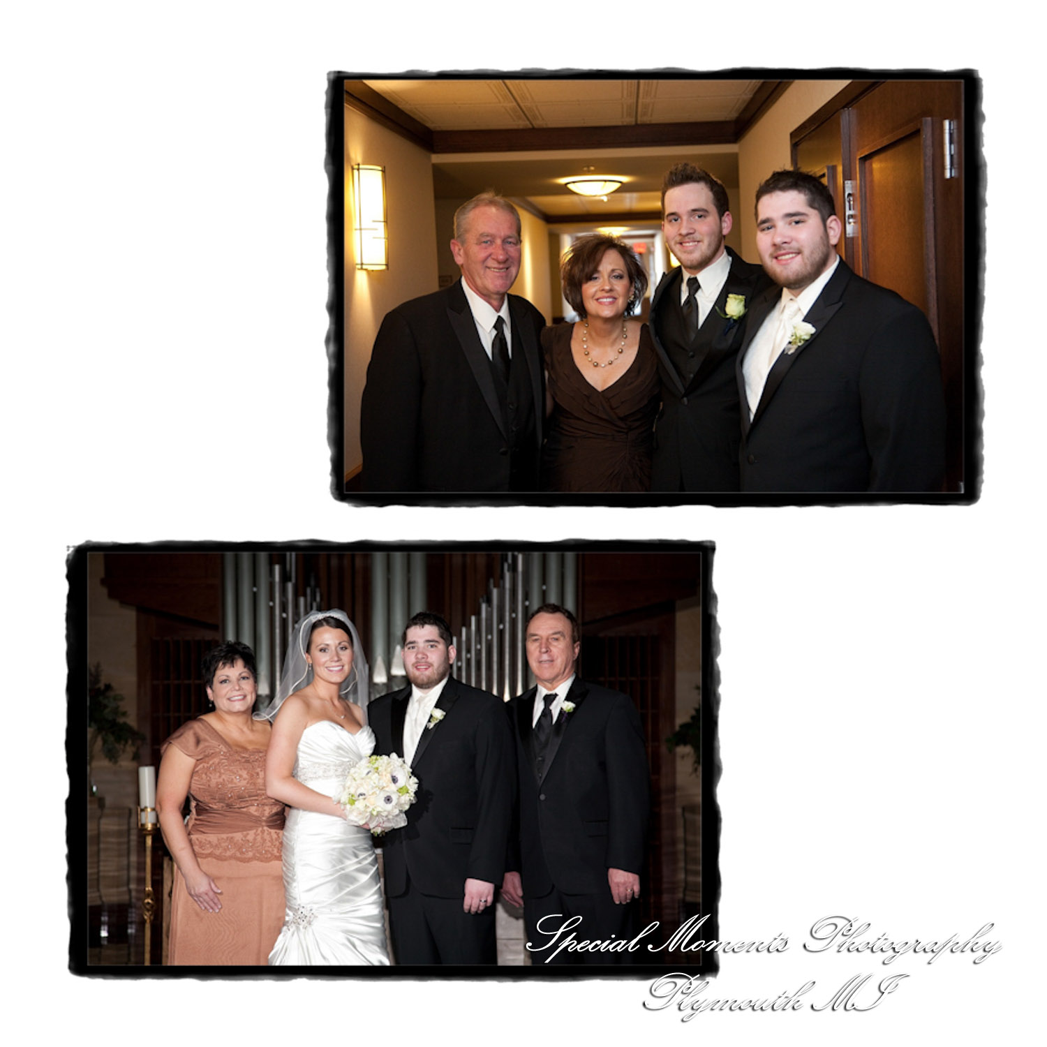 Fine Art Vintage Design - Melissa & Michael at St. John's Resort Grande Ballroom Plymouth MI wedding album photography
