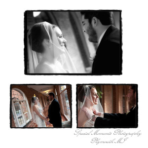 Fine Art Vintage Design - Melissa & Michael at St. John's Resort Grande Ballroom Plymouth MI wedding album photography