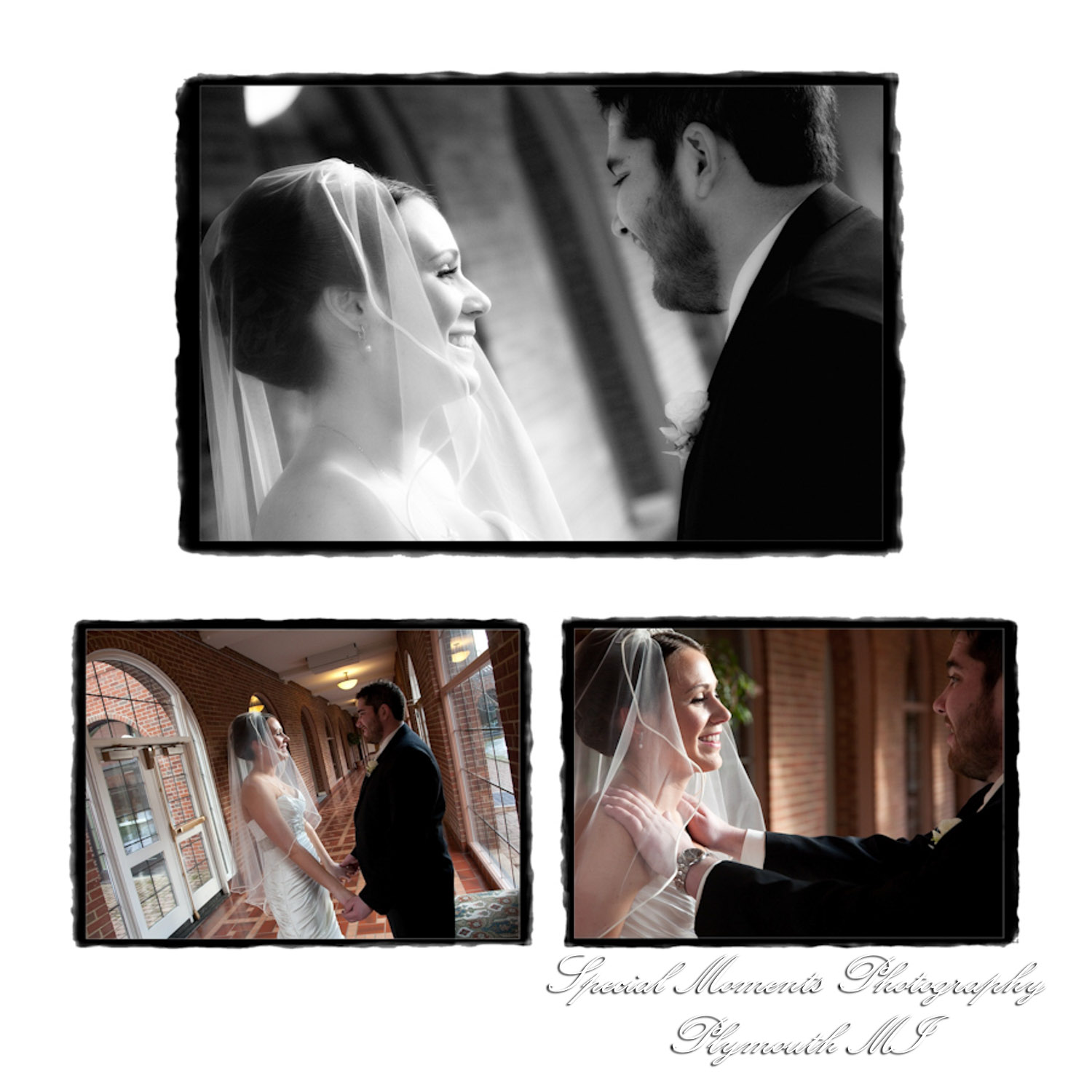 Fine Art Vintage Design - Melissa & Michael at St. John's Resort Grande Ballroom Plymouth MI wedding album photography