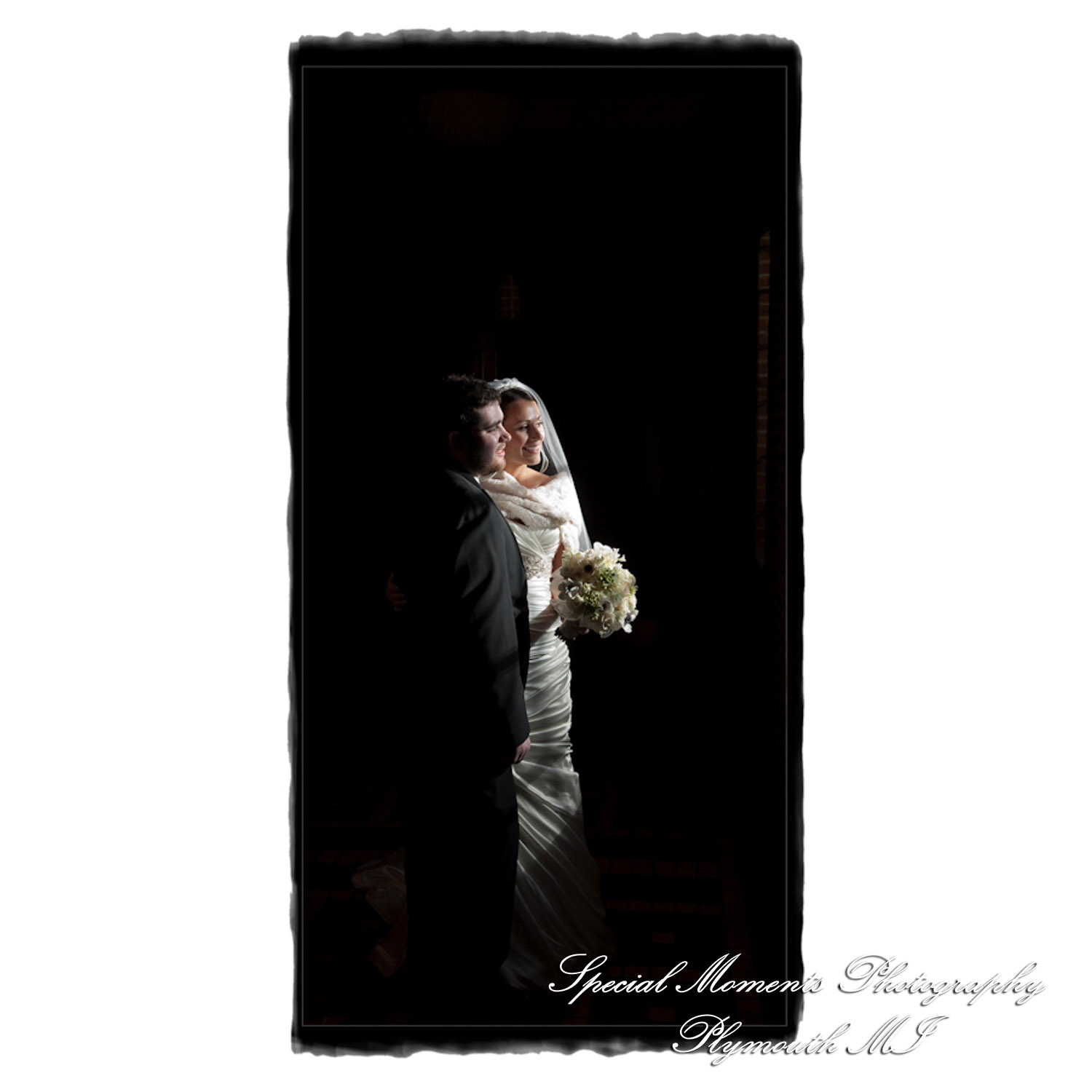 Fine Art Vintage Design - Melissa & Michael at St. John's Resort Grande Ballroom Plymouth MI wedding album photography