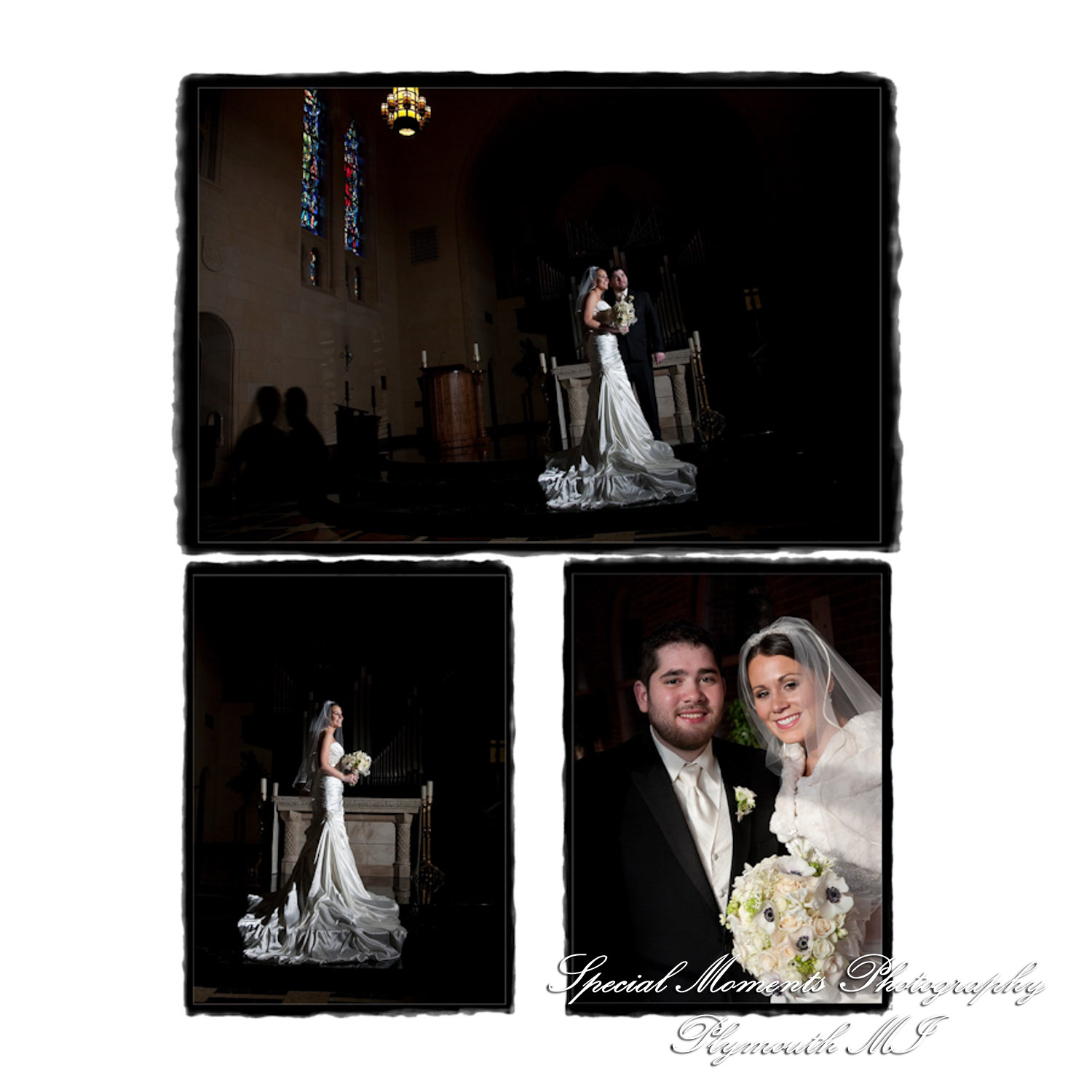 Fine Art Vintage Design - Melissa & Michael at St. John's Resort Grande Ballroom Plymouth MI wedding album photography