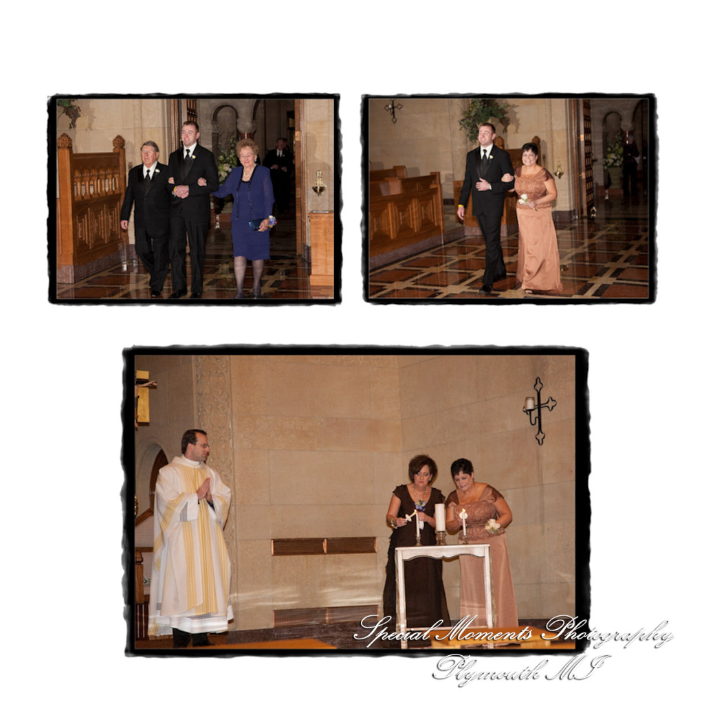 Fine Art Vintage Design - Melissa & Michael at St. John's Resort Grande Ballroom Plymouth MI wedding album photography