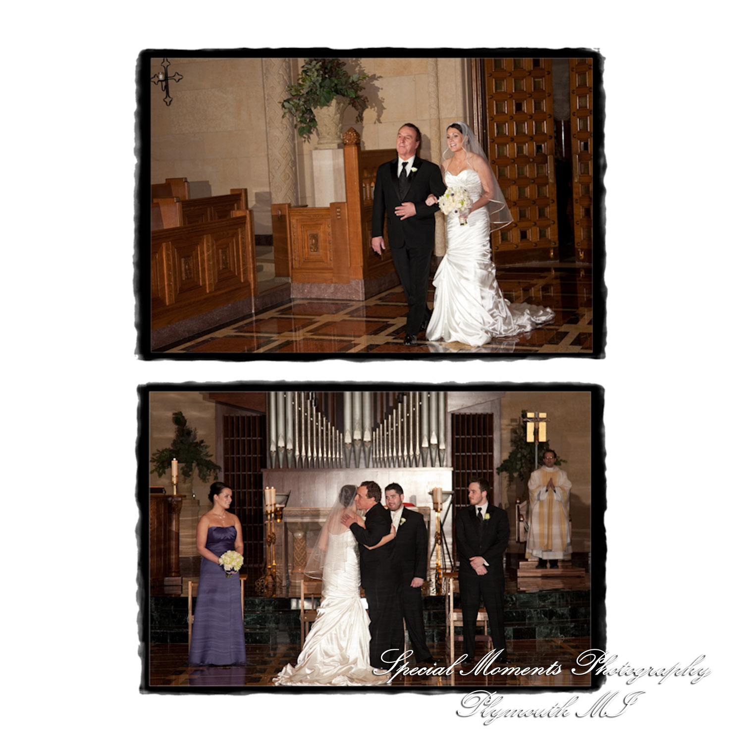 Fine Art Vintage Design - Melissa & Michael at St. John's Resort Grande Ballroom Plymouth MI wedding album photography