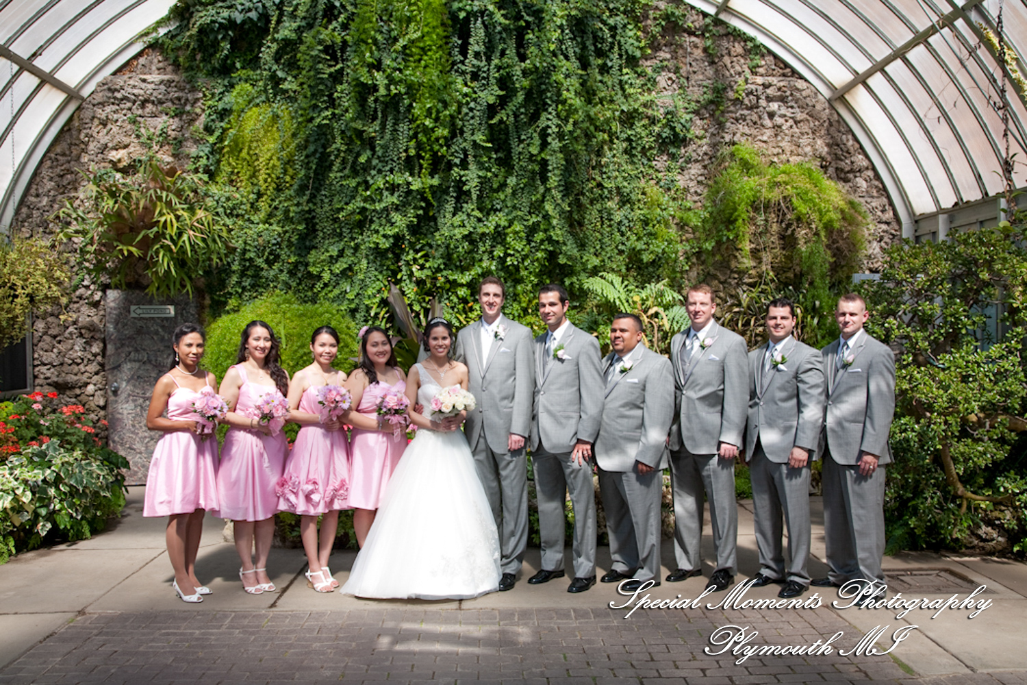 Oh & Brian at Anna Scripps Whitcomb Conservatory Detroit MI wedding photography