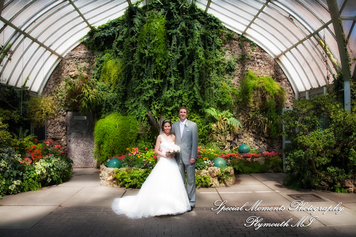 Oh & Brian at Anna Scripps Whitcomb Conservatory Detroit MI wedding photography