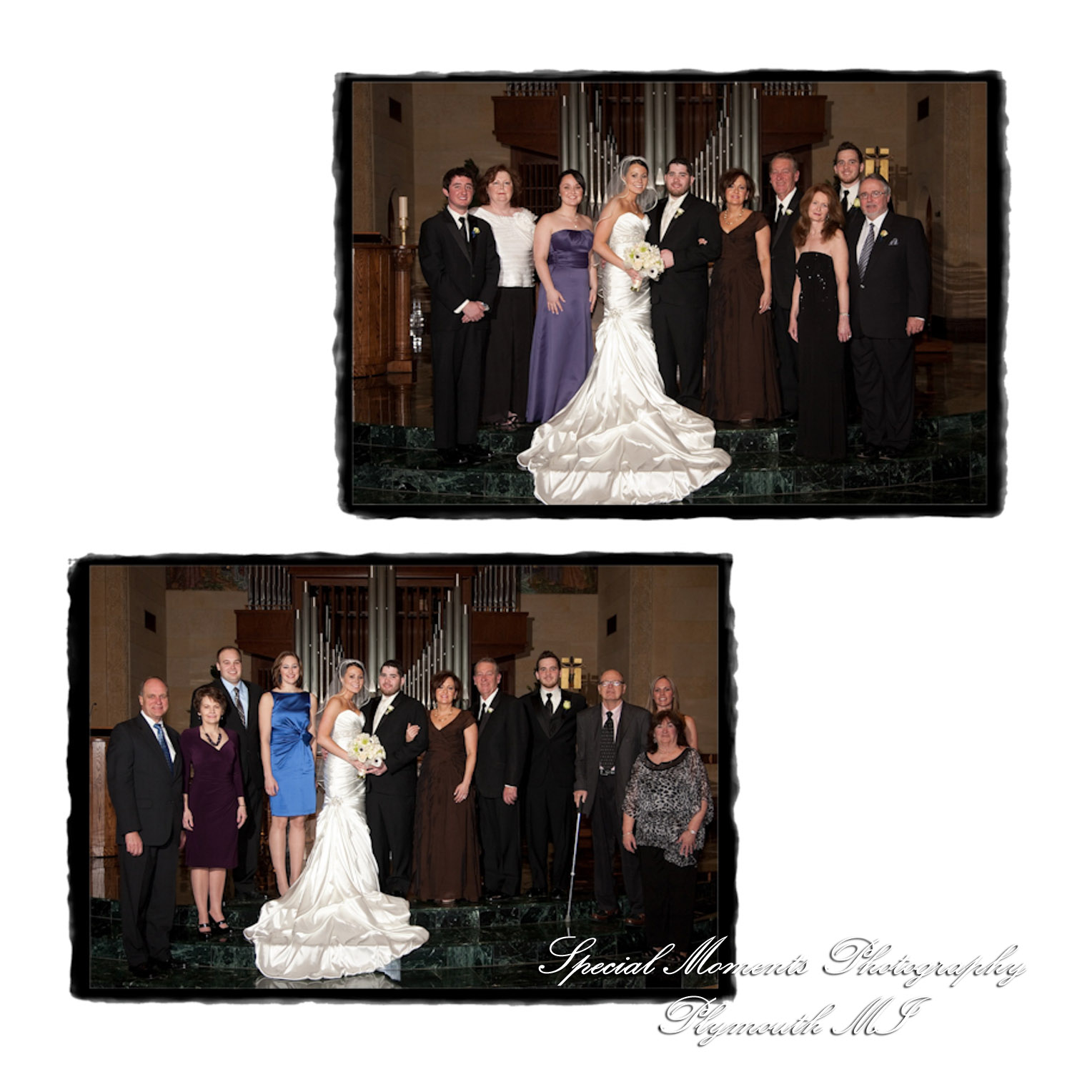 Fine Art Vintage Design - Melissa & Michael at St. John's Resort Grande Ballroom Plymouth MI wedding album photography