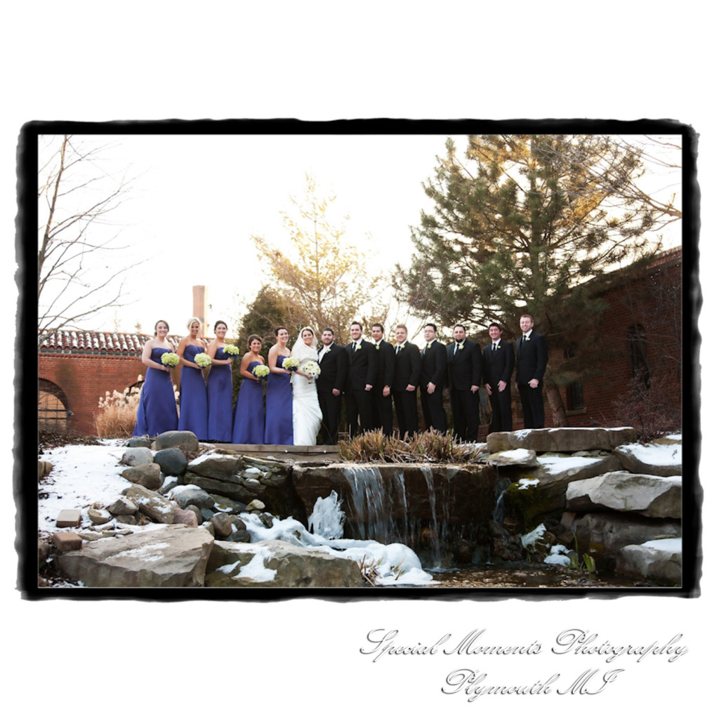 Fine Art Vintage Design - Melissa & Michael at St. John's Resort Grande Ballroom Plymouth MI wedding album photography