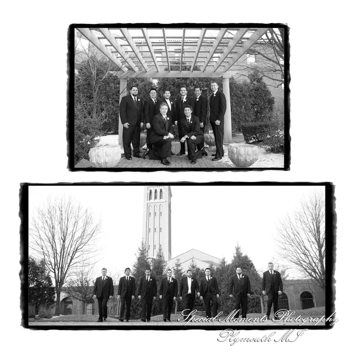 Fine Art Vintage Design - Melissa & Michael at St. John's Resort Grande Ballroom Plymouth MI wedding album photography