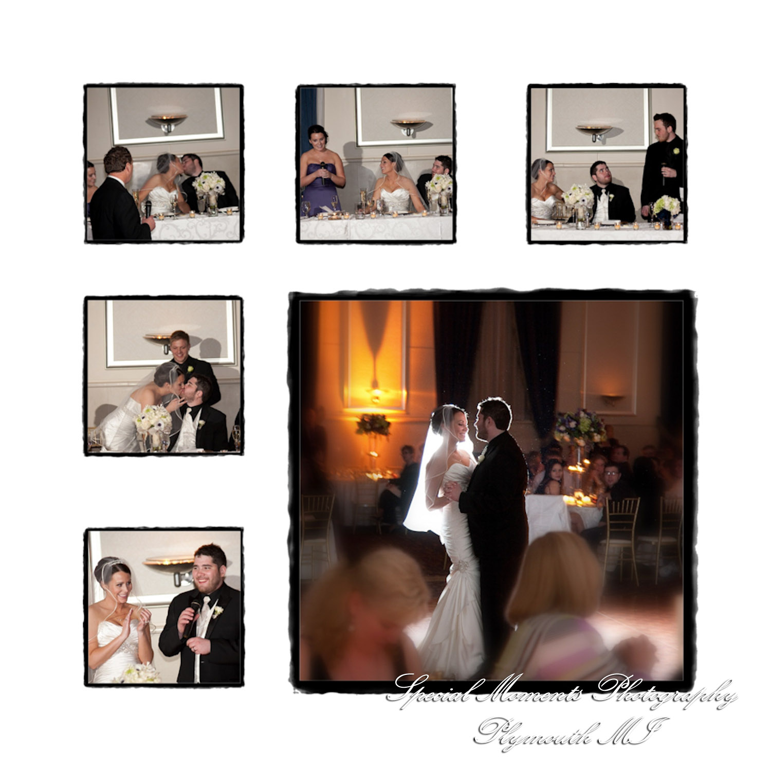 Fine Art Vintage Design - Melissa & Michael at St. John's Resort Grande Ballroom Plymouth MI wedding album photography