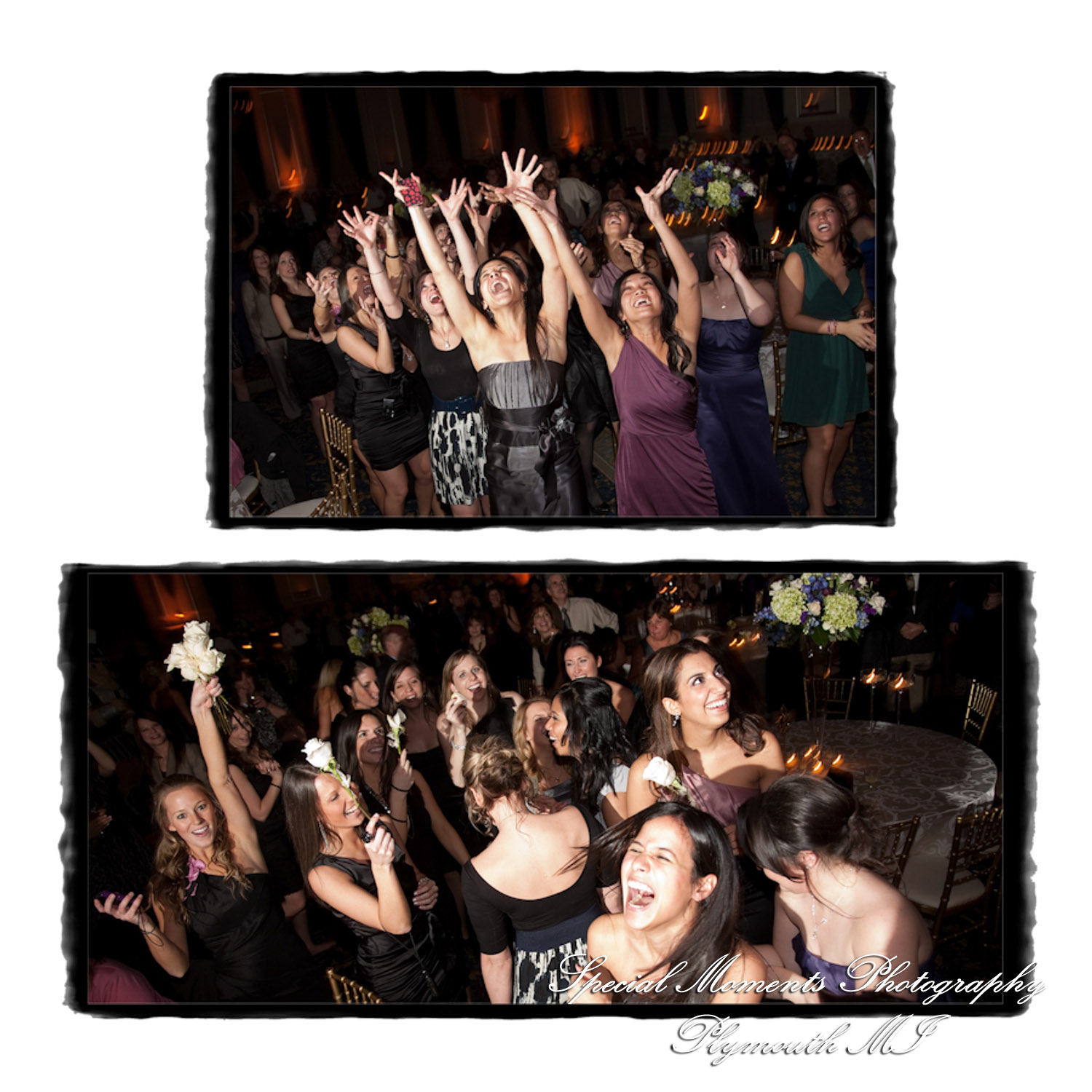 Fine Art Vintage Design - Melissa & Michael at St. John's Resort Grande Ballroom Plymouth MI wedding album photography